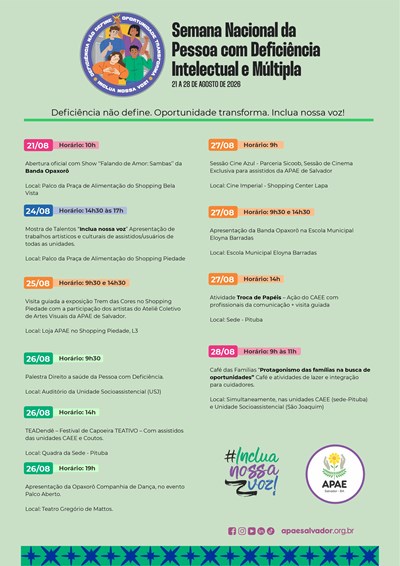 Semana Nacional da Pessoa com Deficiência Intelectual e Múltipla